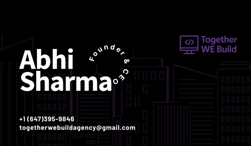 Together WE Build business card design